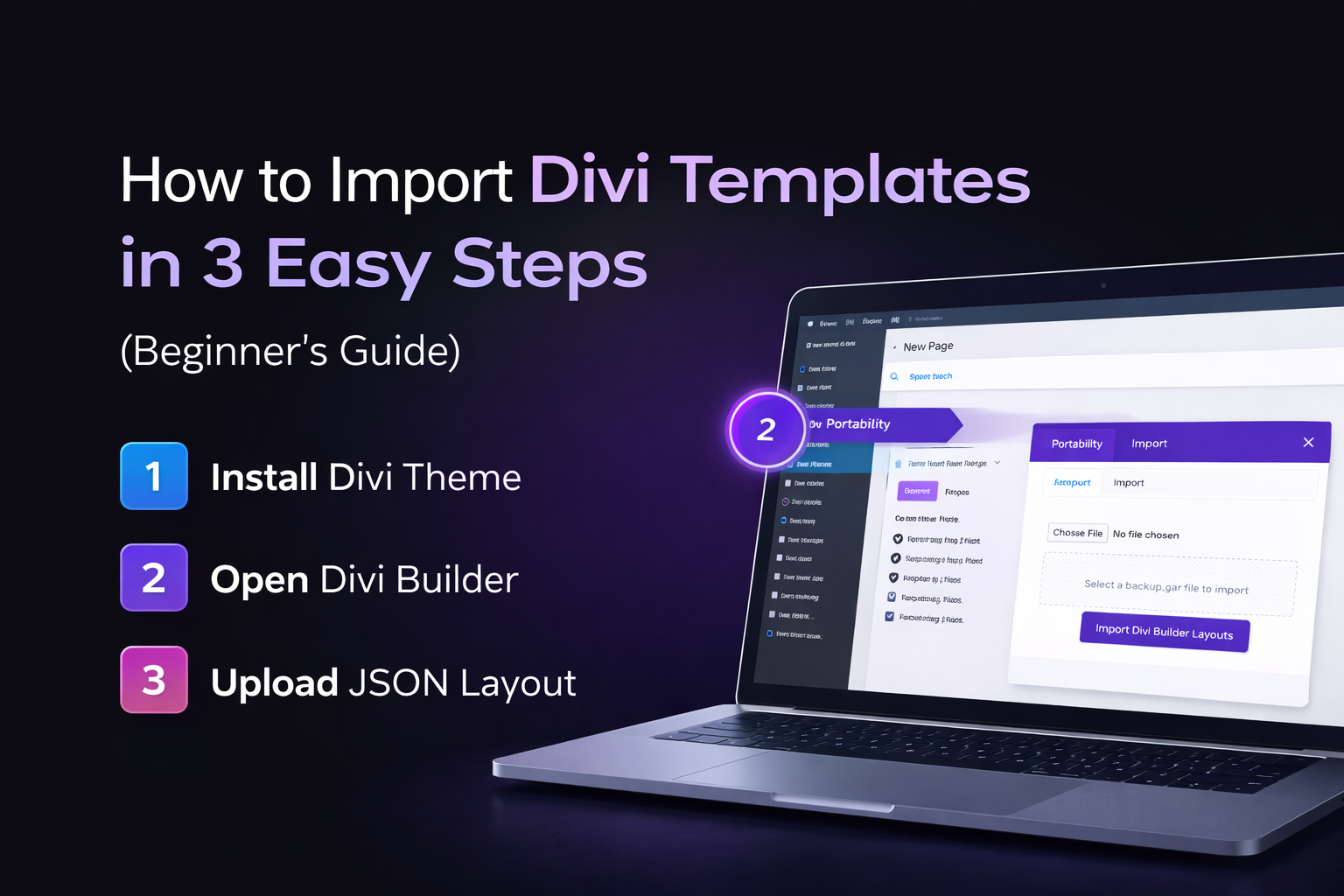 How to Import Divi Templates in 3 Easy Steps tutorial banner