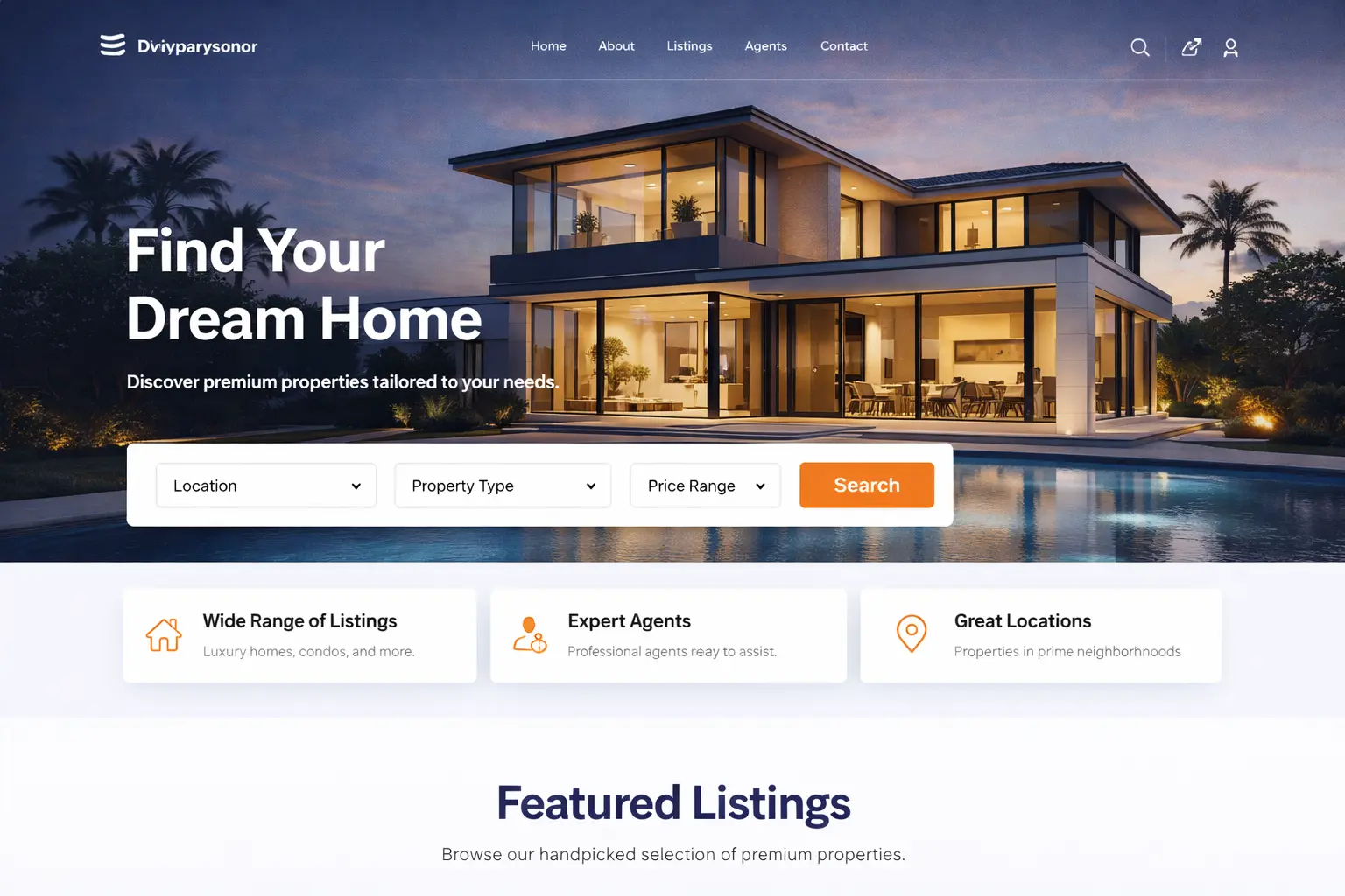 Modern Real Estate Divi Layout for Property Listings
