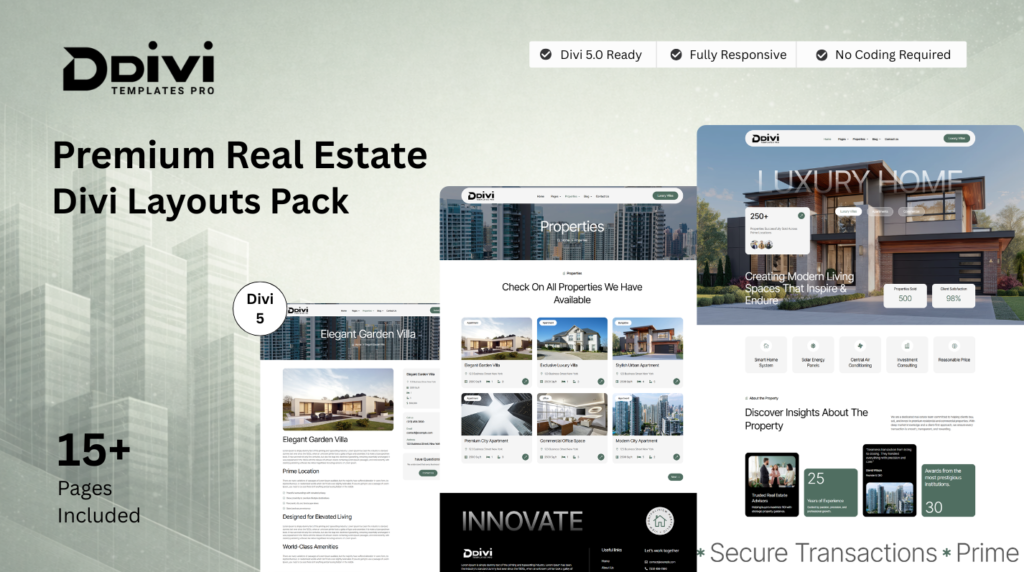 remium Real Estate Divi Layout